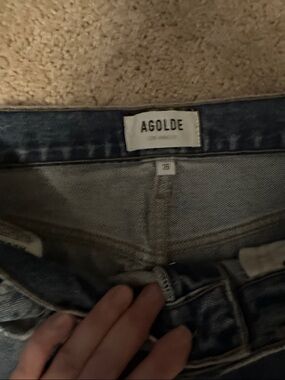 Agolde Washed Blue High-Rise Denim